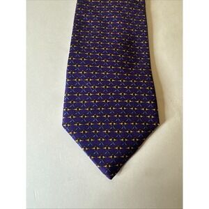 Brooks Brothers Makers Men's Silk Tie 57" Purple Blue Gold Geometric Made USA